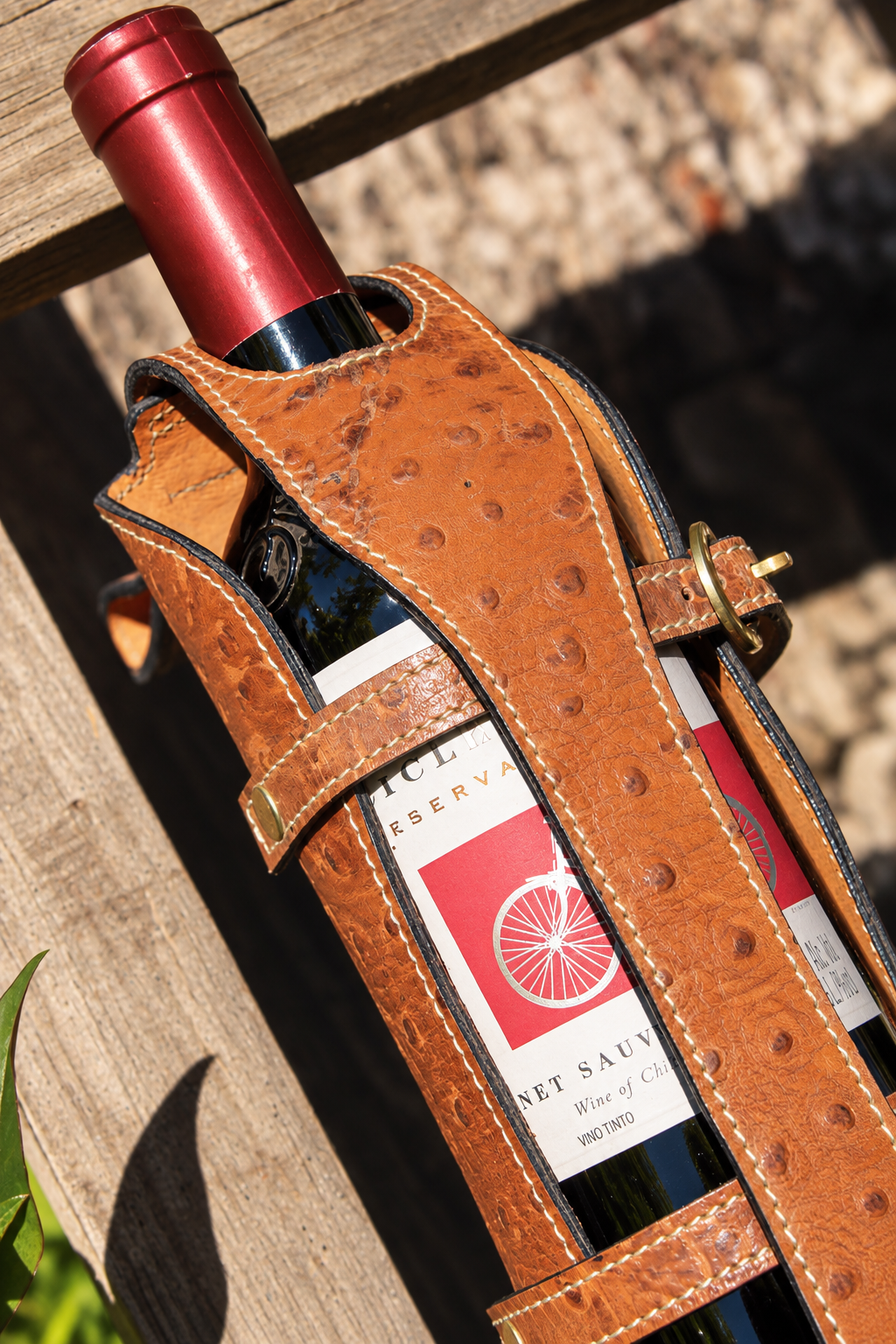 Porta Botellas / Funda de Cuero